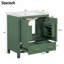 Meuble-lavabo de 30 pouces avec lavabo simple, fermeture en douceur et rangement multifonctionnel pour les salles de bain modernes