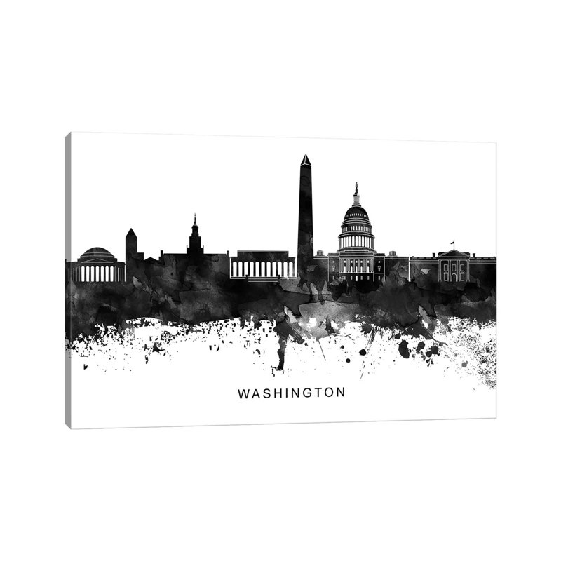Washington Skyline by WallDecorAddict - Wrapped Canvas Gallery-Wrapped Canvas Giclée, 152.5 cm H x 101.5 cm W
