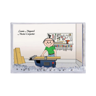 Personalized Carpenter - Male Snow Globe Frame Gift