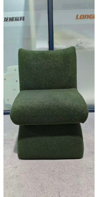 Chaises de salle à manger pivotantes modernes recouvertes de tissu Teddy