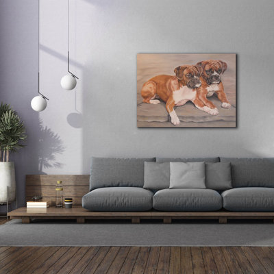 «Two Boxer Dogs» par Janet Pidoux
