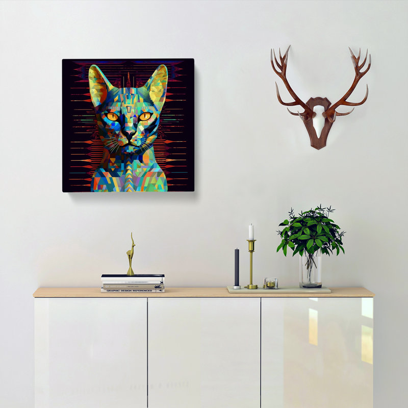 Egyptian Cat Glitch Art - Print