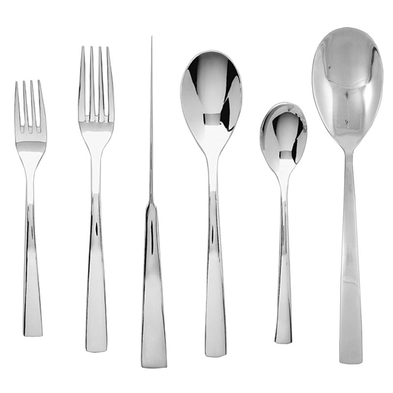 President 42-Piece Stainless Steel Flatware Set with Mirror Finish