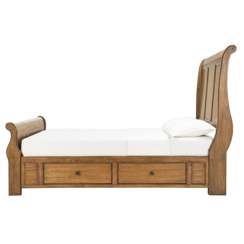 Melfa Bed, Oak, Queen