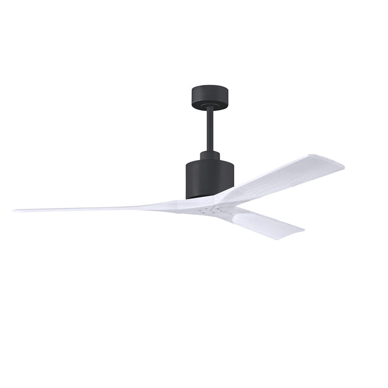 Nan Ceiling Fan In Textured Blades, Matte Black, Matte Black, 60"