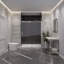 Porte de douche coulissante simple sans cadre 48 "x H 76" Rhodes-52233378