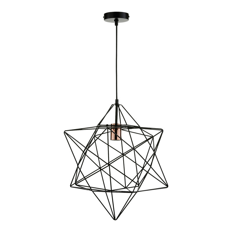 Schramm 1 - Light Black/Copper Geometric Pendant