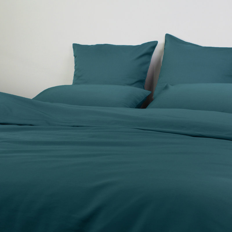 Jaelan Cotton Solid Colour Duvet Cover, Duck, 200 x 200 cm