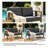 Junco Solid Wood Teak Outdoor Loveseat With Cushion And Arms-8681603-8681612