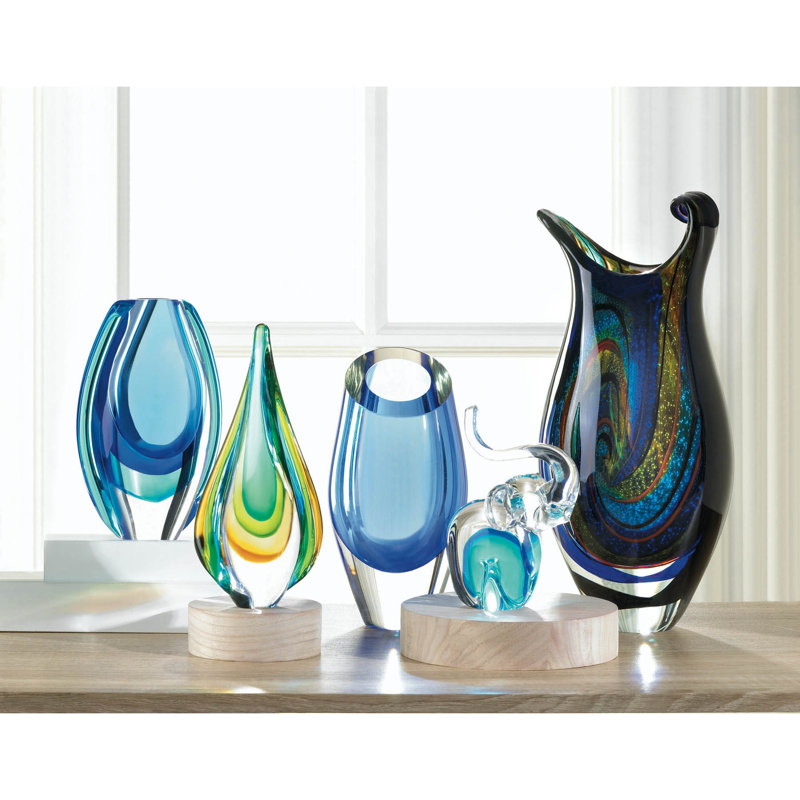 Vase en verre Winkler, Bleu azur