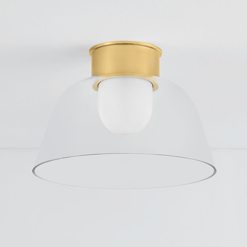 LAKESIDE Flush Mount, Aged Brass