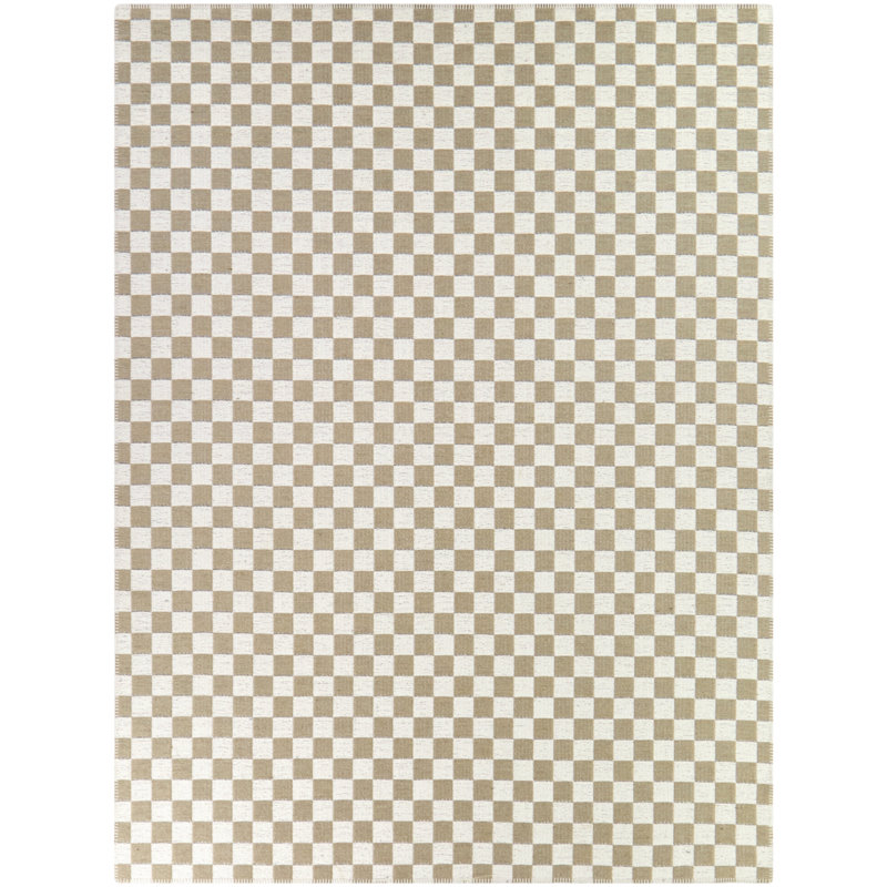 Tapis à carreaux brun Croce, Rectangle 5 pi 3 po x 6 pi 11,9 po