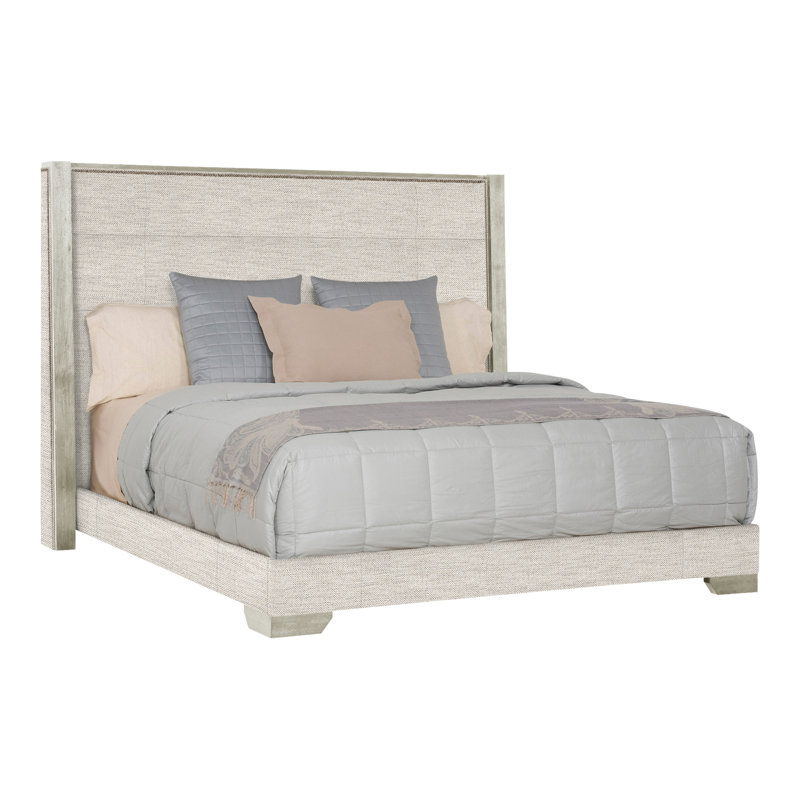 Thom Filicia Home Upholstered Bed, Tuck Cobalt, Hampton, Queen