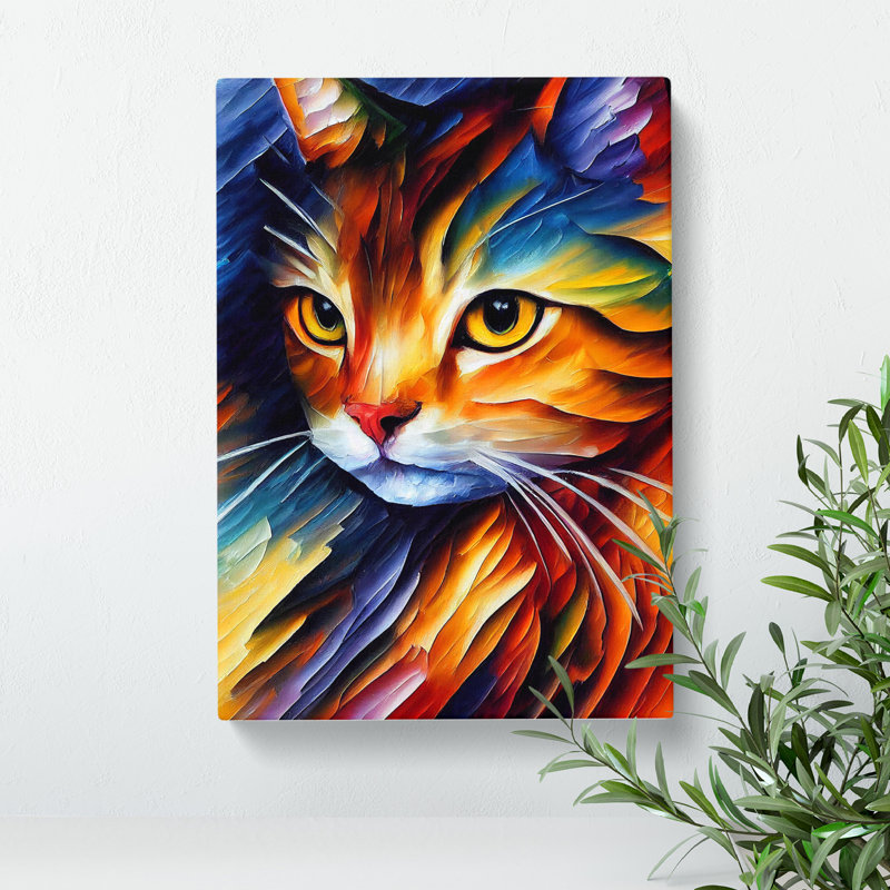 Cat Portrait No.3 - Wrapped Canvas Print, 60cm H x 40cm W