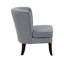 Chaise d'appoint, tissu d'ameublement gris foncé capitonné de style moderne avec pieds en bois massif et meubles de salon classiques-1282978593
