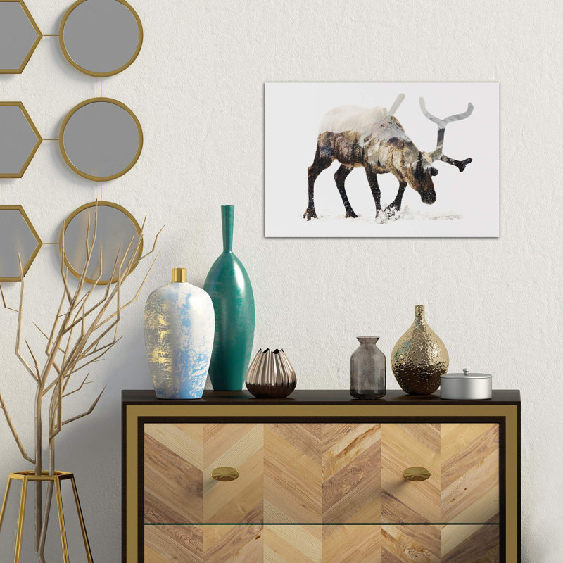 Reindeer IV by Andreas Lie - Wrapped Canvas Print, 66.04 cm H x 45.72 cm W x 3.175 cm D