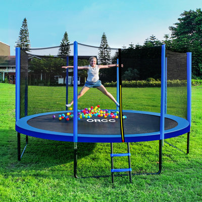 Maxlead Trampoline for Kids and Adults, 450 LBS Weight Capacity, with Safety Enclosure Net, Ladder, Heavy-Duty Galvanized Steel Frame, Outdoor Backyard Jumping Toy