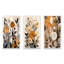 «Retro Terracotta Wildflowers Illustration IV», 3 pièces sur toile-1678785997-1678785998