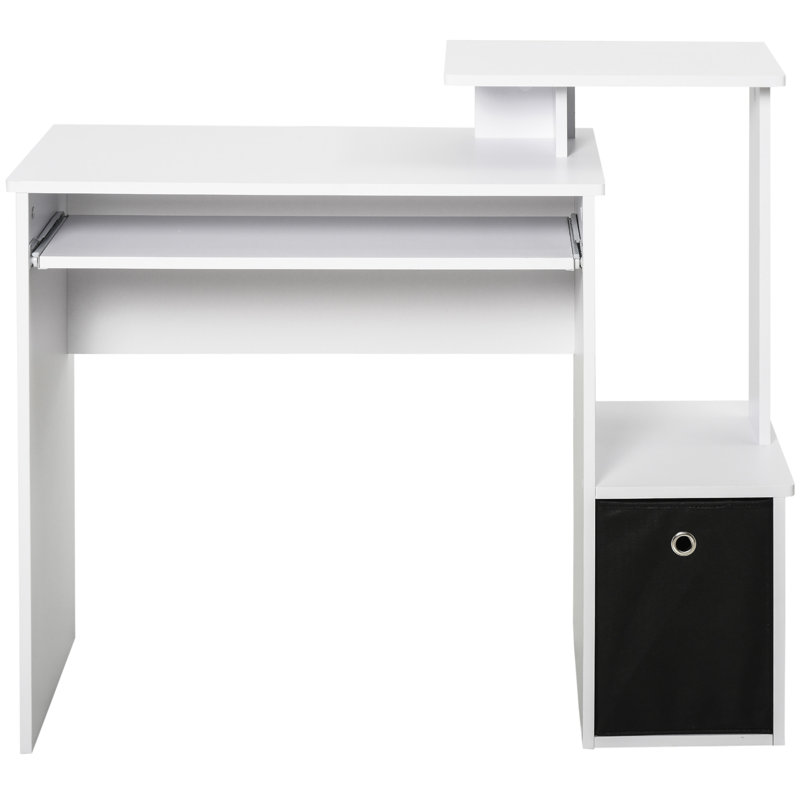Cravens Computer Desk, White/White
