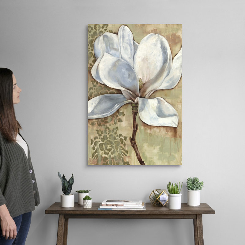 Magnolia Majesty I, art mural sur toile, Toile tendue, H 32 po x l 48 po x P 1,25 po