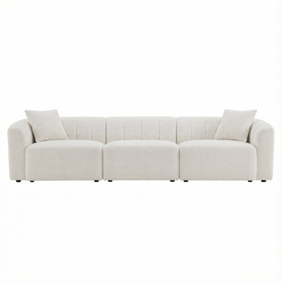 Augustine 122" Linen Modular Sofa