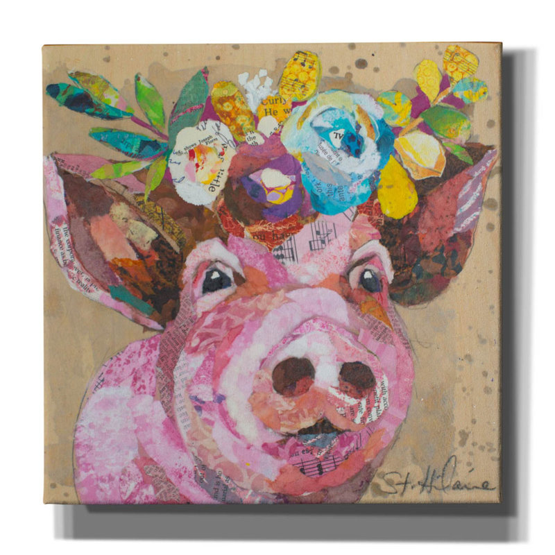 «Violet» par St. Hilaire Elizabeth, art mural sur toile, H 12 po x l 12 po x P 0,75 po