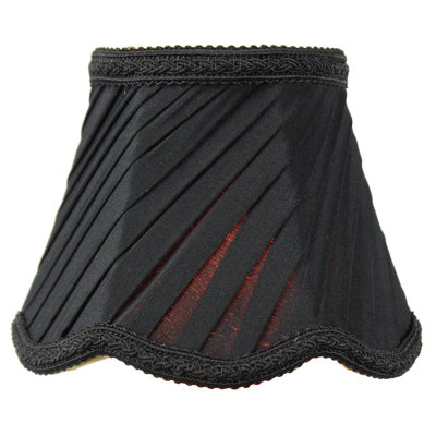 Abat-jour empire en lin H 4 po x l 5 po (attache) de couleur noire