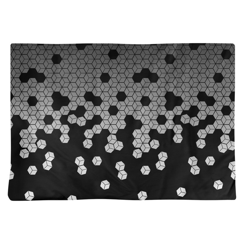 Napperon en coton 18 po culbuant cube, Blanc
