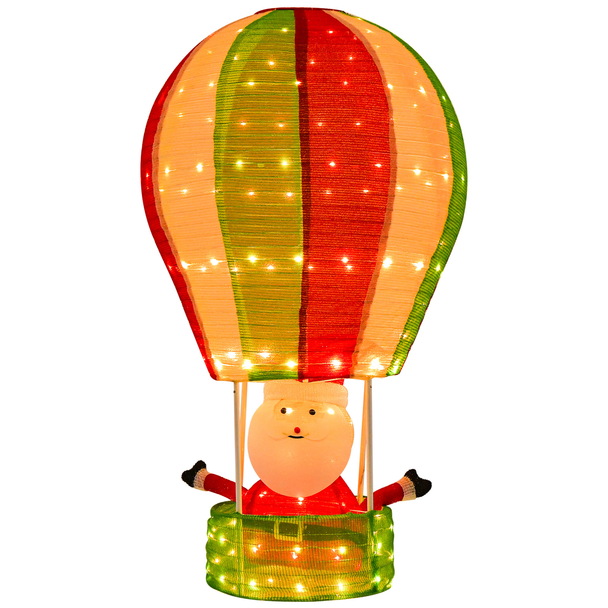 The Holiday Aisle® Santa in Hot Air Balloon Collapsible Christmas ...
