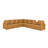 Canapé modulaire inclinable Cognac Luxe-106685512