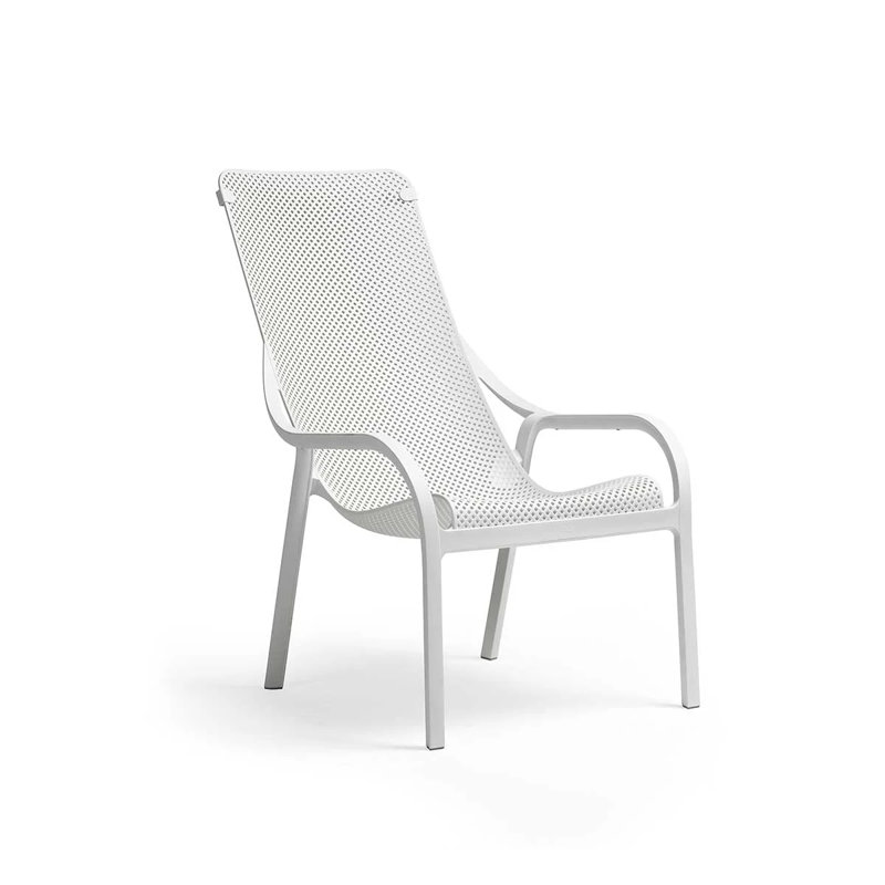 Net Outdoor Lounge Chair, White