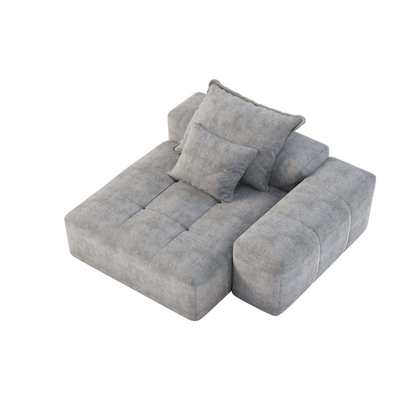 Canapé modulaire surdimensionné Modern, Rembourrage en mousse grise