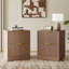 Ensemble 3 pièces commode 8 tiroirs et table de chevet 2 tiroirs-1062973801