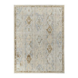 Distressed Homage Hand Knotted Wool Geometric Area Rug