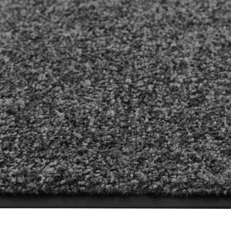 Deirore Non-Slip Indoor / Outdoor Doormat, 0.9cm H x 60cm W x 40cm L, Anthracite