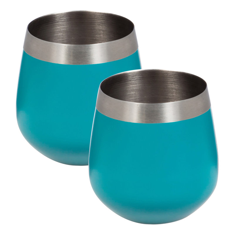 Verre à vin en acier inoxydable 18 oz. Keech, Bleu