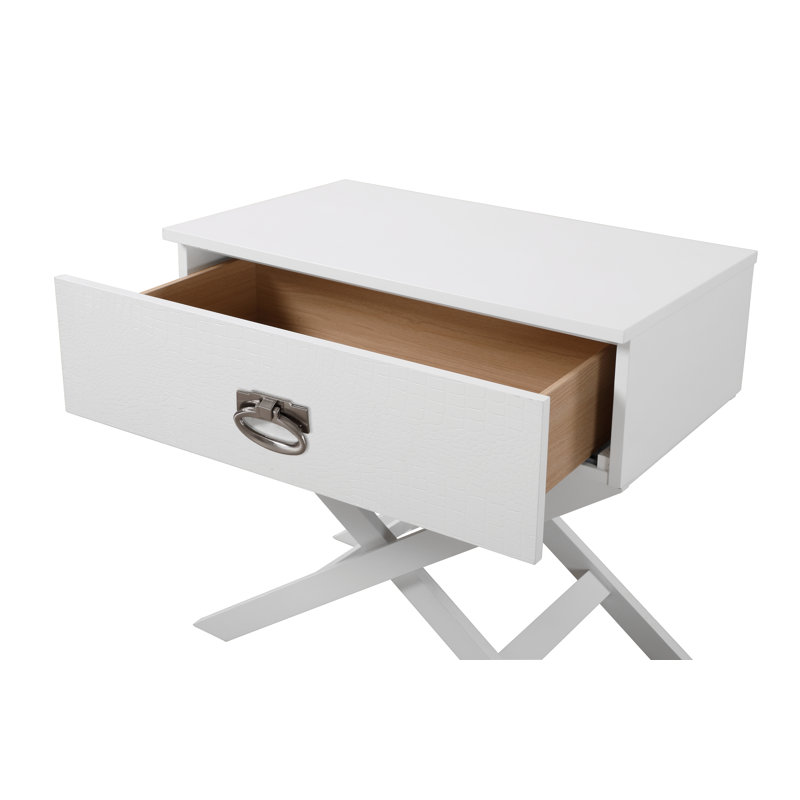 1 - Drawer Nightstand, White