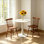 Chaises de cuisine confortables, chaises de cuisine en bois, ensemble de 2 chaises de salle à manger (seulement chaises)