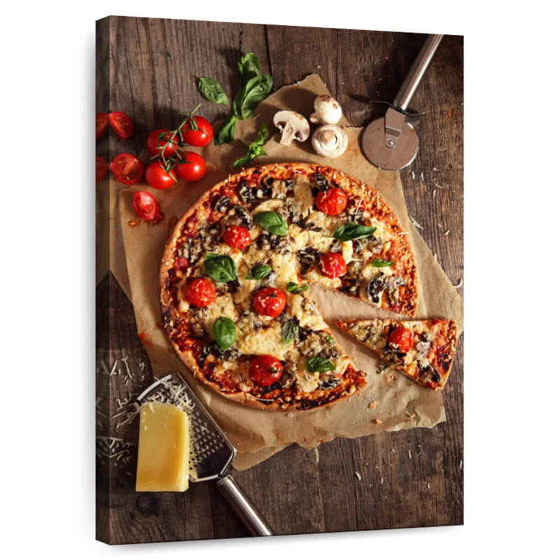 Yarlin Cheesy Handmade Pizza, 51" H x 34" W