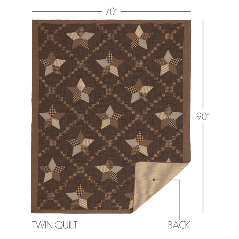 Farmhouse Patchwork Quilt, Twin Quilt