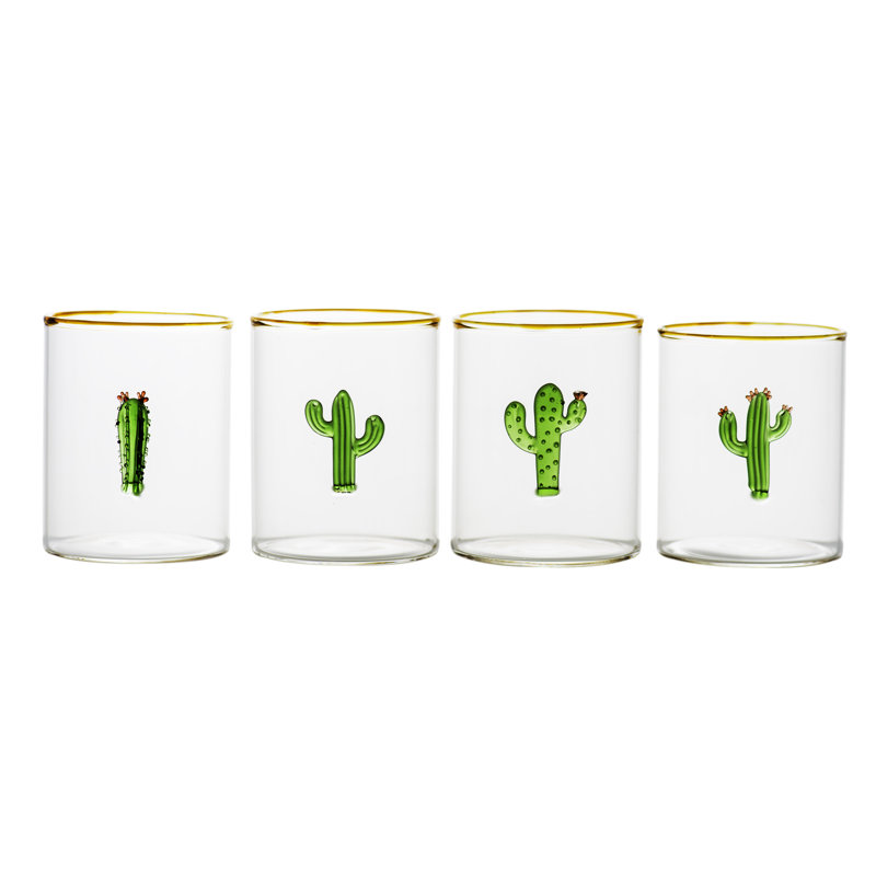 Cactus 8oz. Drinking Glass Set