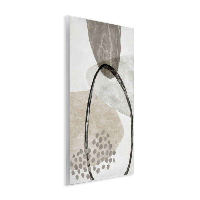 «Oblong and Circular Abstractions», art mural par Hannah Dawson, H 15 po x l 10 po