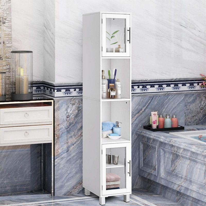 Ahil Linen Cabinet, White