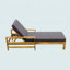 Chaise longue d'extérieur à dossier réglable en bois d'acacia-637450033