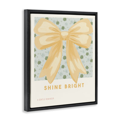 Cadre flottant jaune vif Shine, design par Courtney Haley