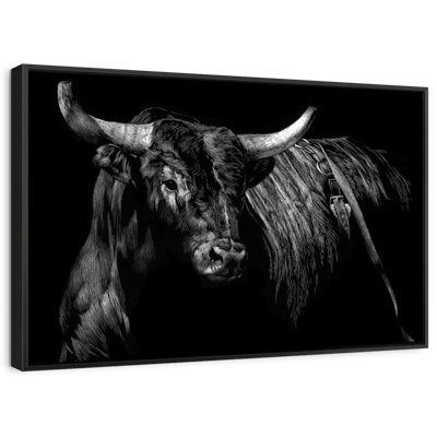 " Brindle Rodeo Bull Canvas Print "
