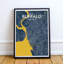 Buffalo City Map - No Frame Print-613215227