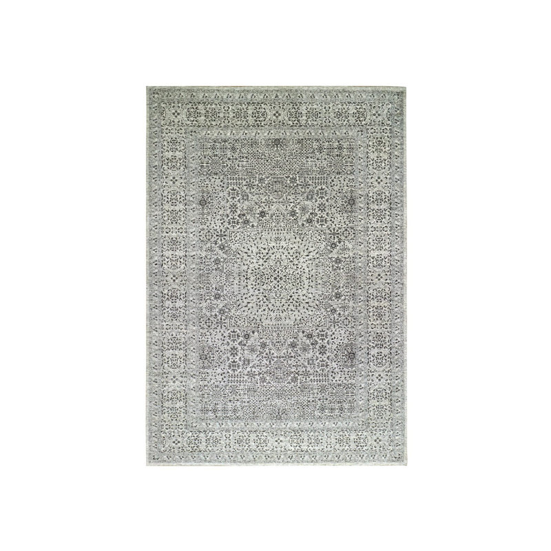 Tapis surdimensionné blanc noué à la main 12 pi 1 po x 18 pi de style dynastie des Mamelouks 82E67CEB755B4FEB8A7CCD804A260065