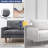Dover 58" Vintage Distressed Faux Leather Loveseat, Mid-Century Modern Couch for Small Spaces-1615739454