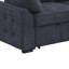 Canapé-lit modulaire réversible de 91 po en chenille gris anthracite-1007577495
